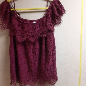 Red Off-Shoulder Top